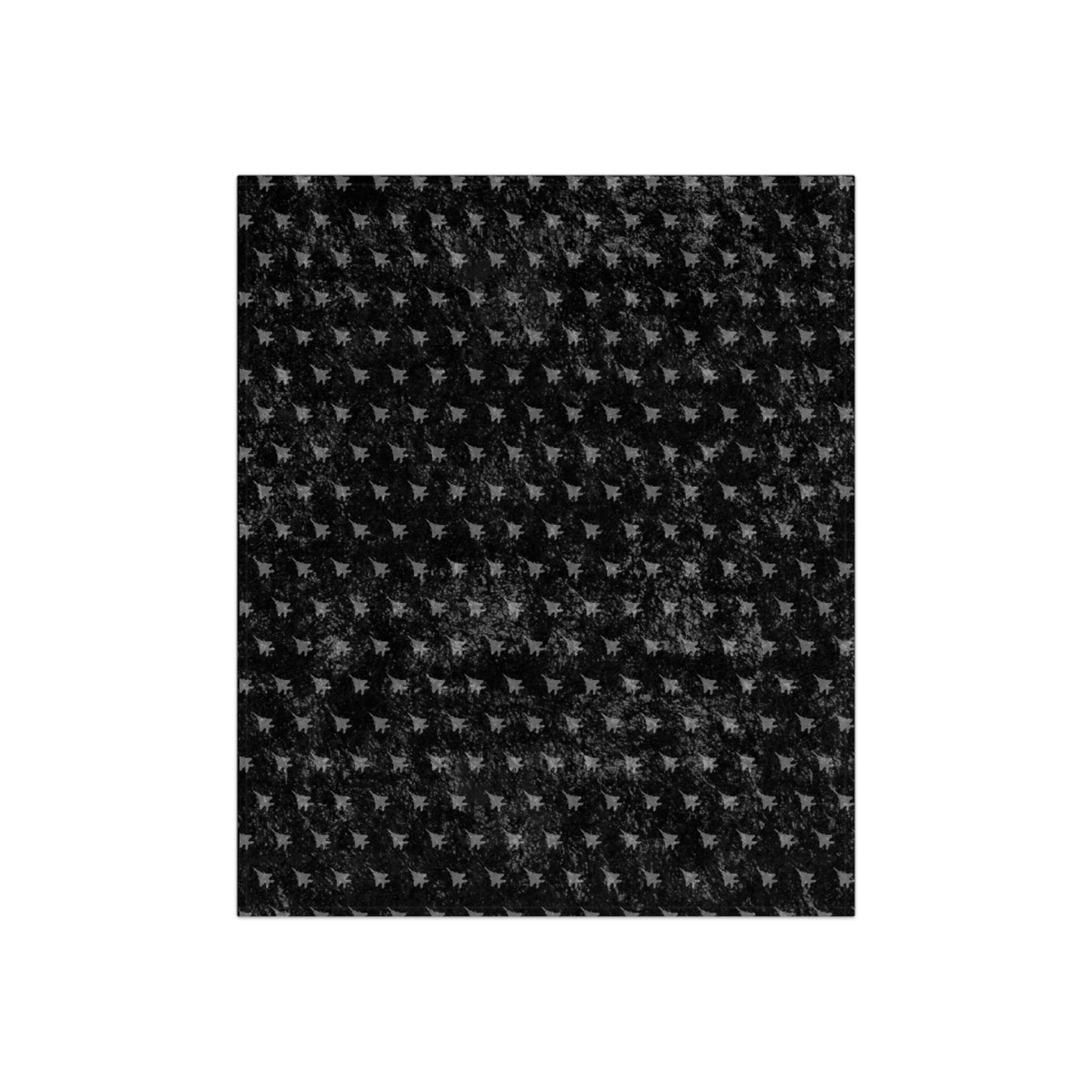 F-15E Crushed Velvet Blanket, Black, 50" x 60"