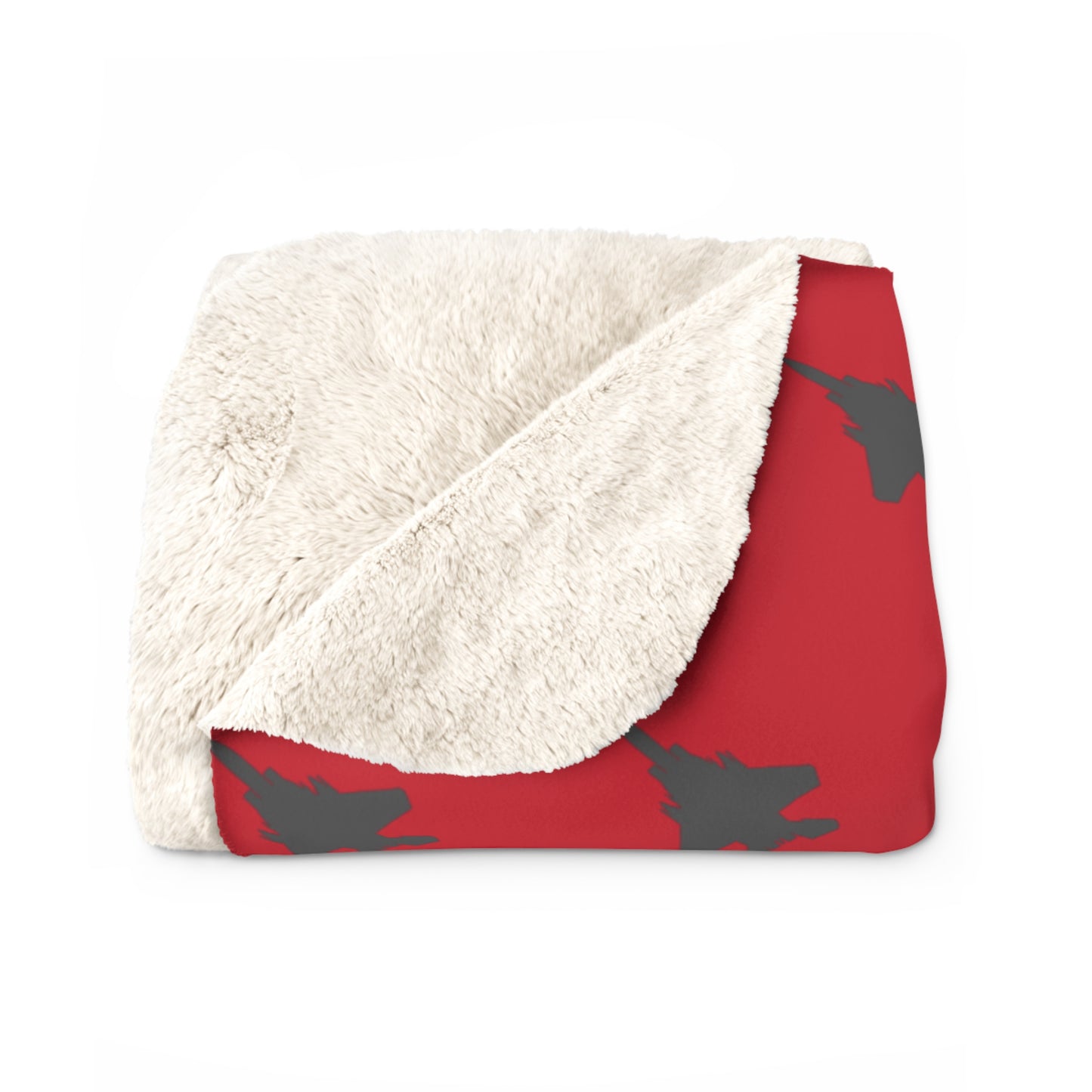 F-15E Pattern Sherpa Fleece Blanket, Red