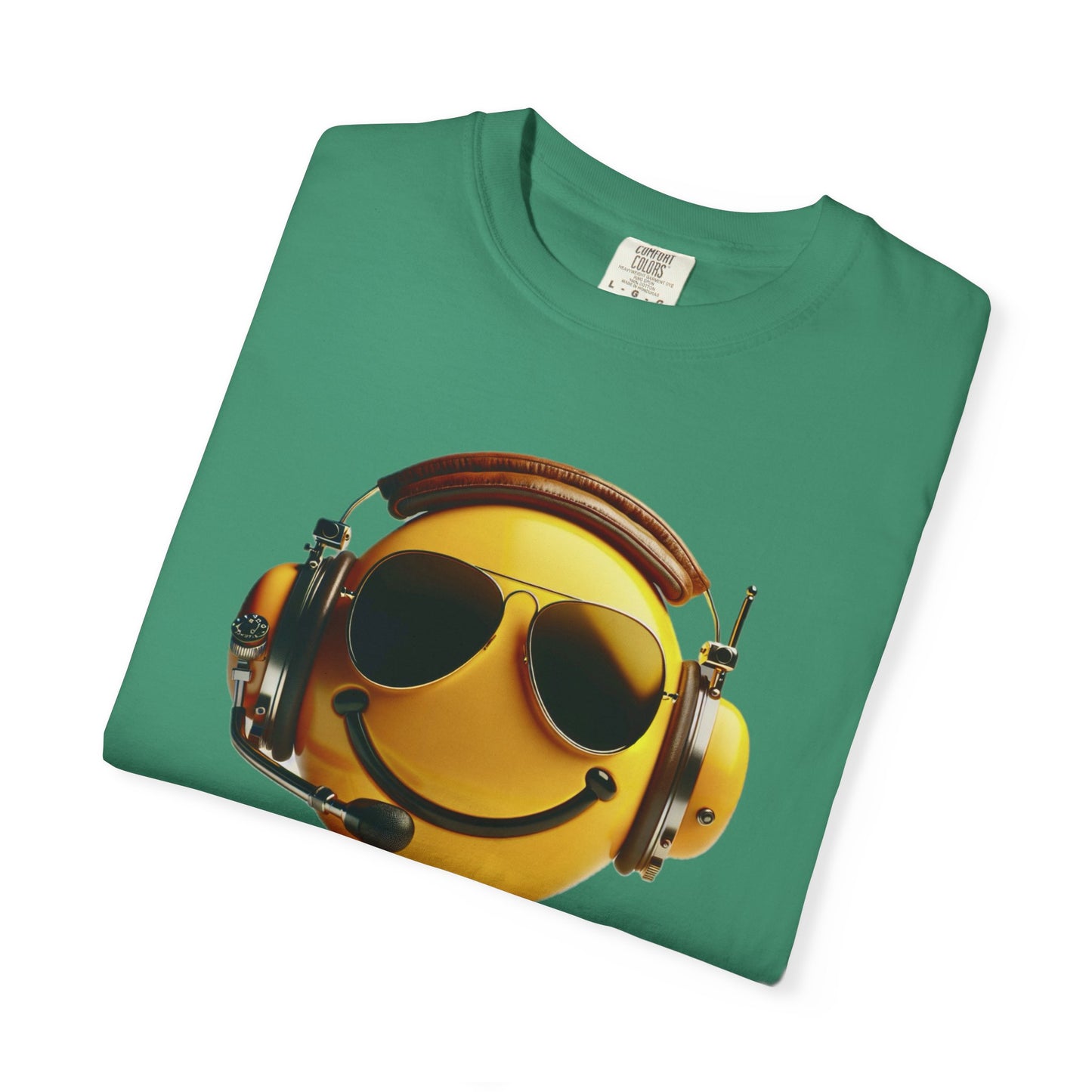 Happy Flying! - Smiley Face Comfort Colors Unisex T-Shirt, Casual Wear, Gift for Pilots, Aviation Lovers, Travel Enthusiasts, Plane Spotting