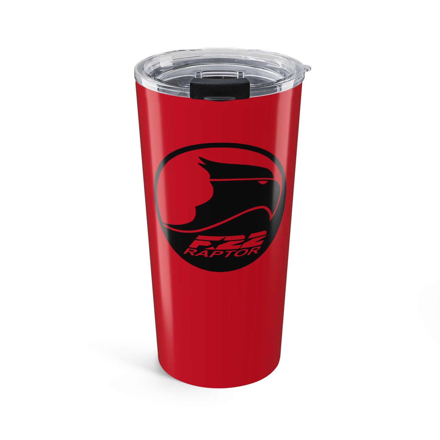 Tumbler 20oz, Dark Red, F-22 Raptor