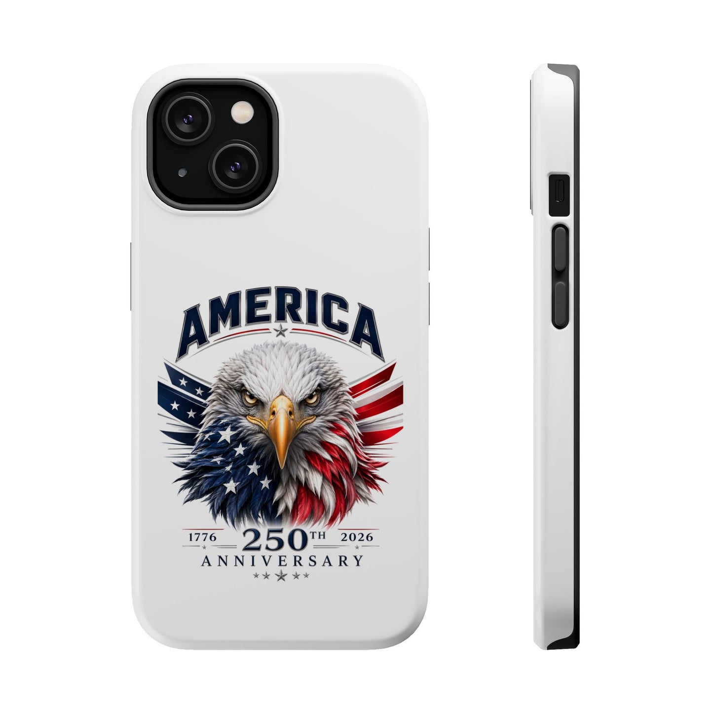 America 250th Anniversary Magnetic Tough Cases for iPhone & Samsung, White