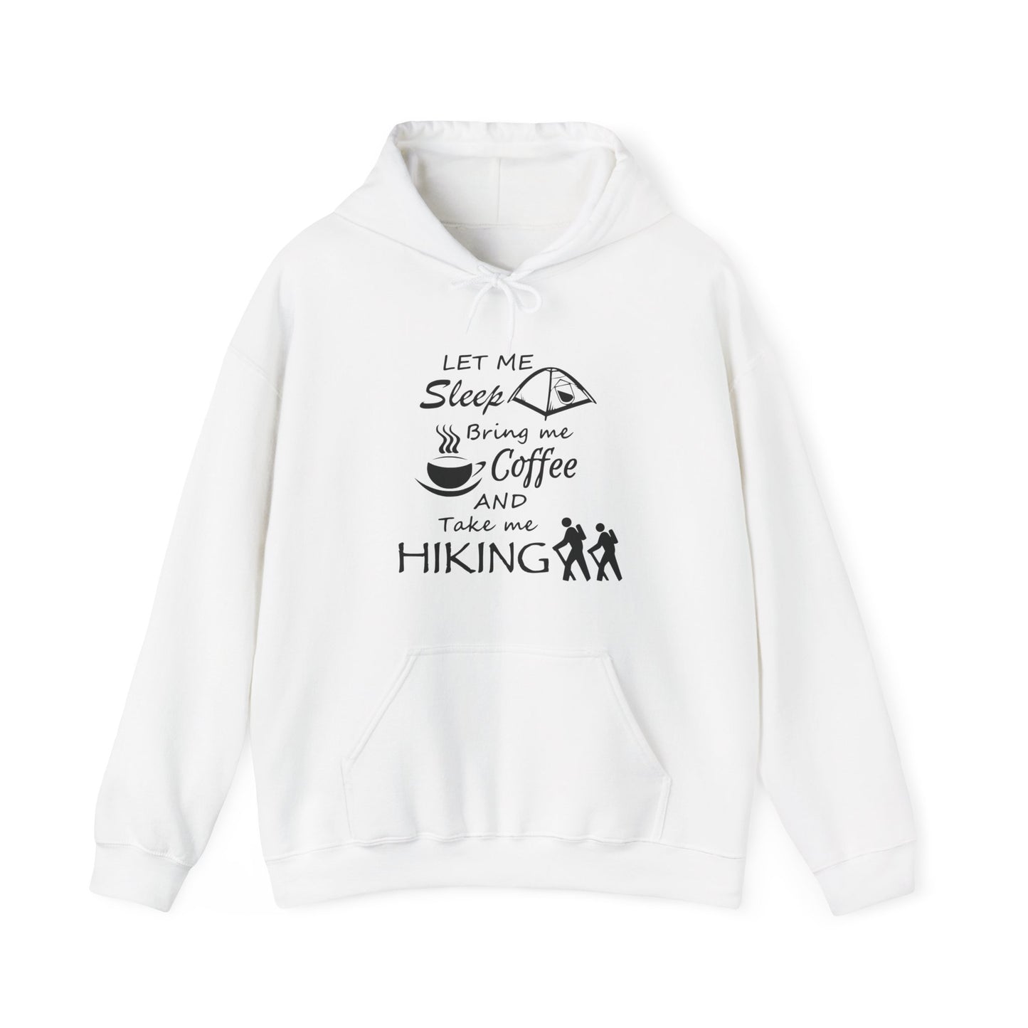 Take Me Hiking Unisex Heavy Blend™ Hooded Sweatshirt, Black Print