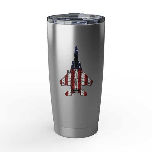 F-15 Red White & Blue 20oz Stainless Travel Tumbler