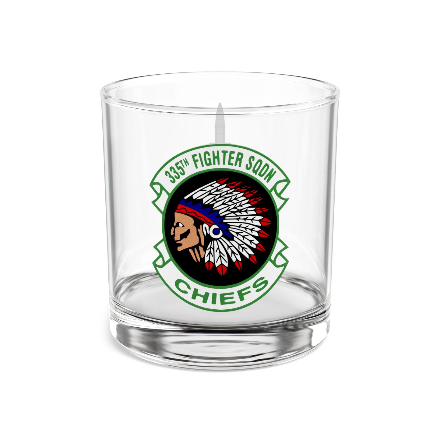 335FS "Chiefs" Rocks Glass, 10oz with F-15E