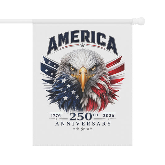 Patriotic Eagle Garden Flag – "America 250th Anniversary" Decorative House Banner