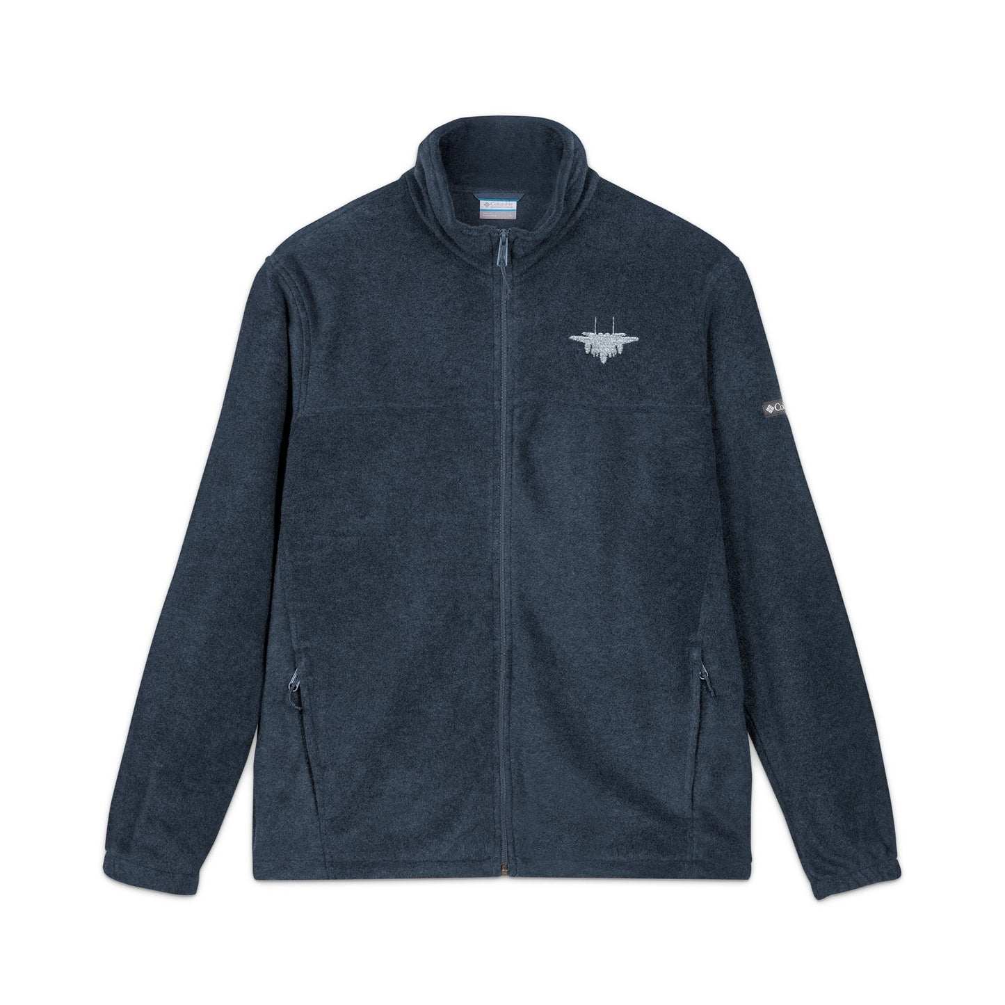 F-15E Angled Front Silhouette Embroidered Columbia Fleece Jacket