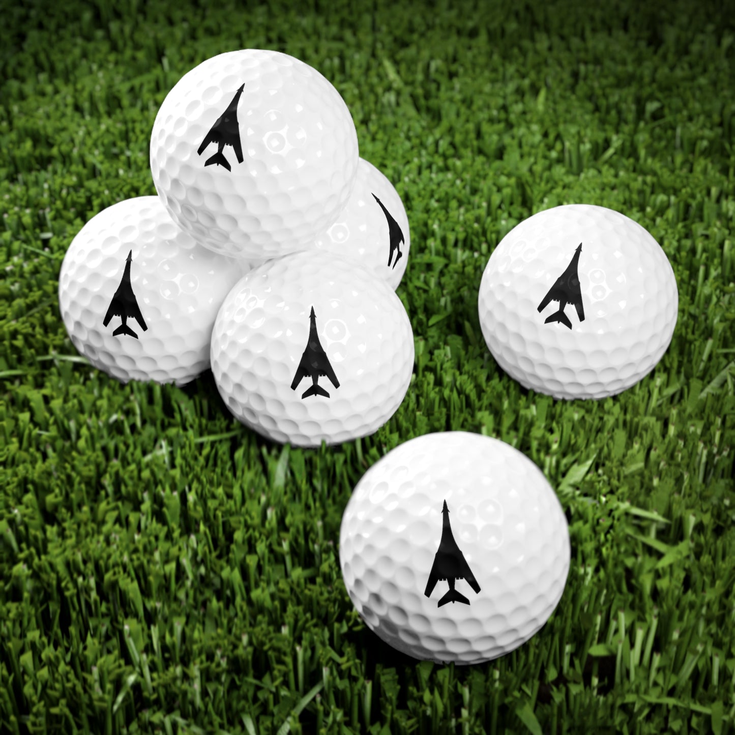 B-1B Top Silhouette Golf Balls, 6pcs