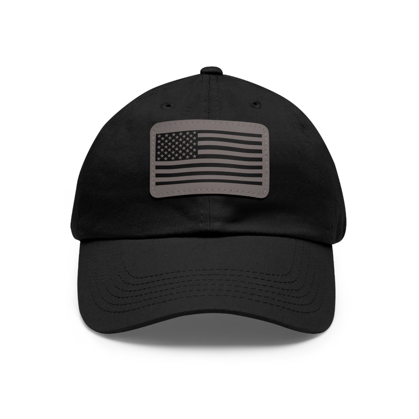 American Flag Leather Patch Hat, Multiple Colors