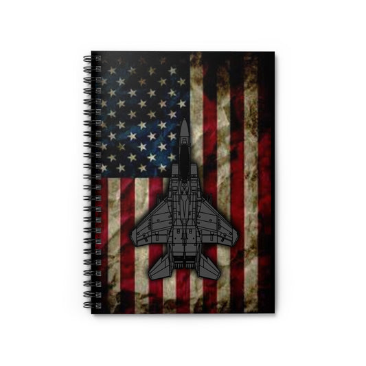 F-15E Flag Spiral Notebook - Ruled Line