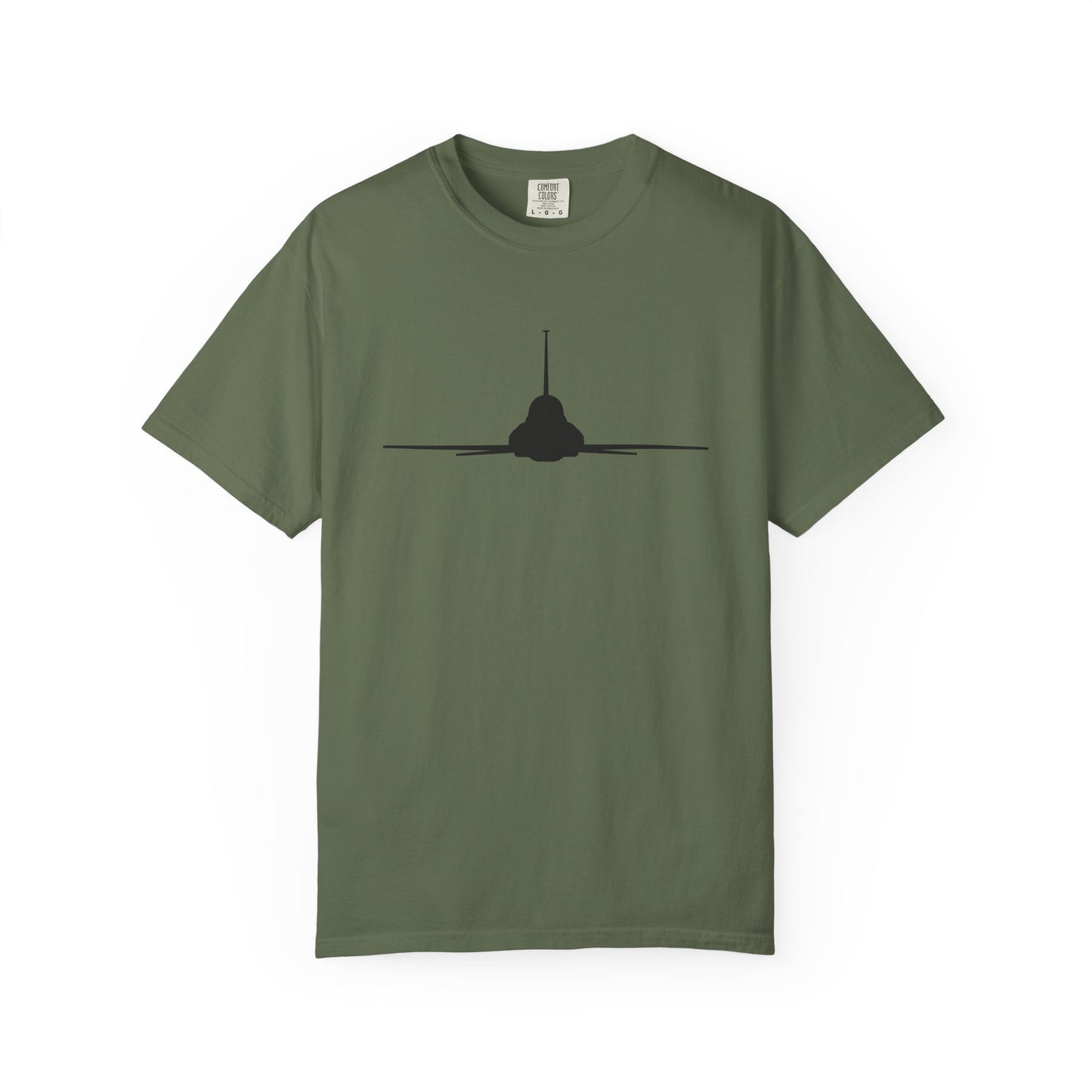 T-38 Front Silhouette Comfort Colors Unisex T-Shirt with Airplane Design, Casual Wear, Gift for Pilots, Aviation Lovers, Travel Enthusiasts, Plane Spotting