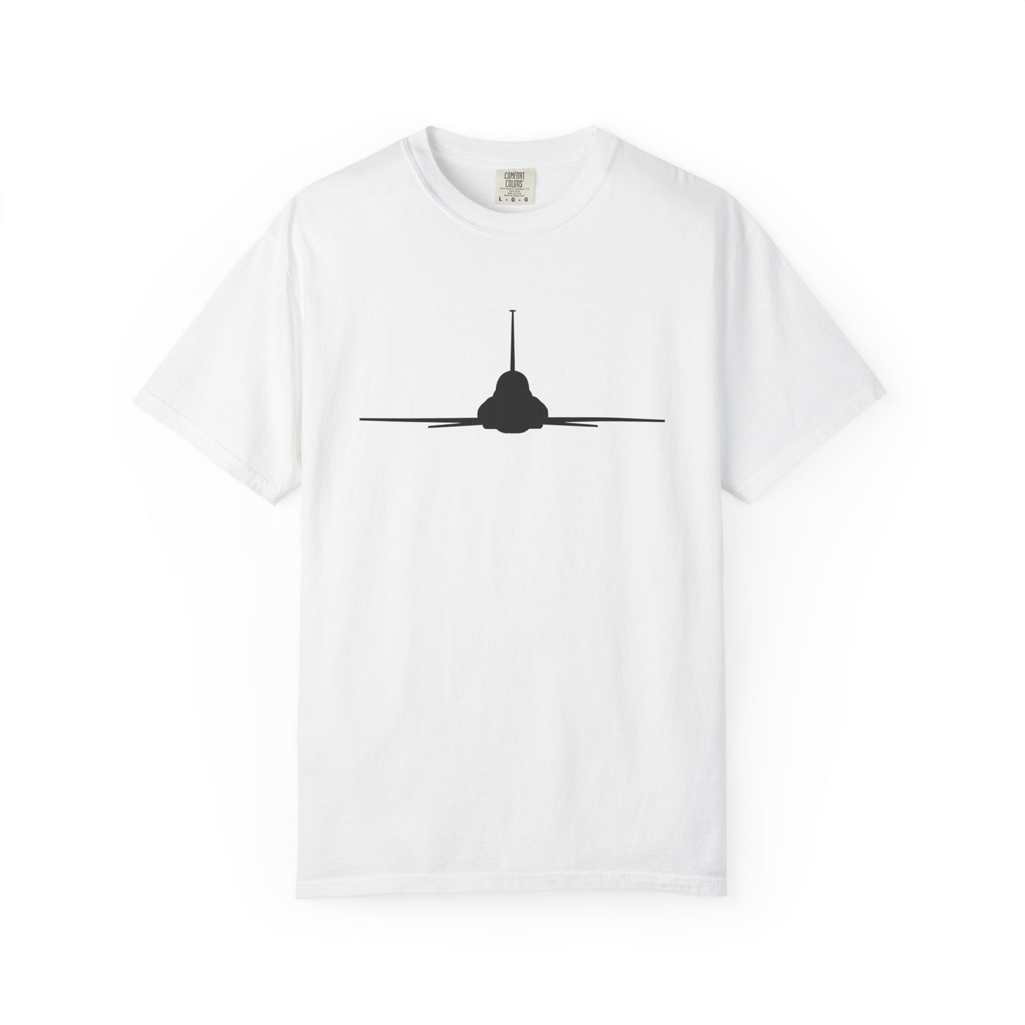 T-38 Front Silhouette Comfort Colors Unisex T-Shirt with Airplane Design, Casual Wear, Gift for Pilots, Aviation Lovers, Travel Enthusiasts, Plane Spotting