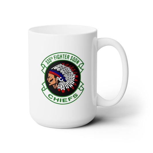 335FS & F-15E Front Silhouette Ceramic Mug 15oz