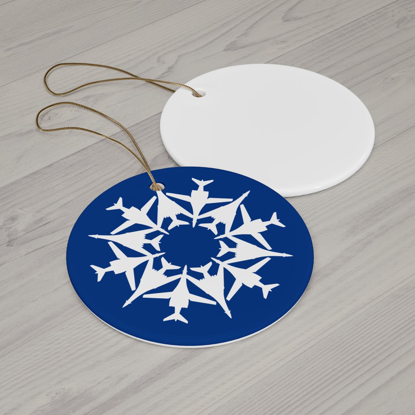 B-1B Snowflake Ceramic Ornament, 2.76"