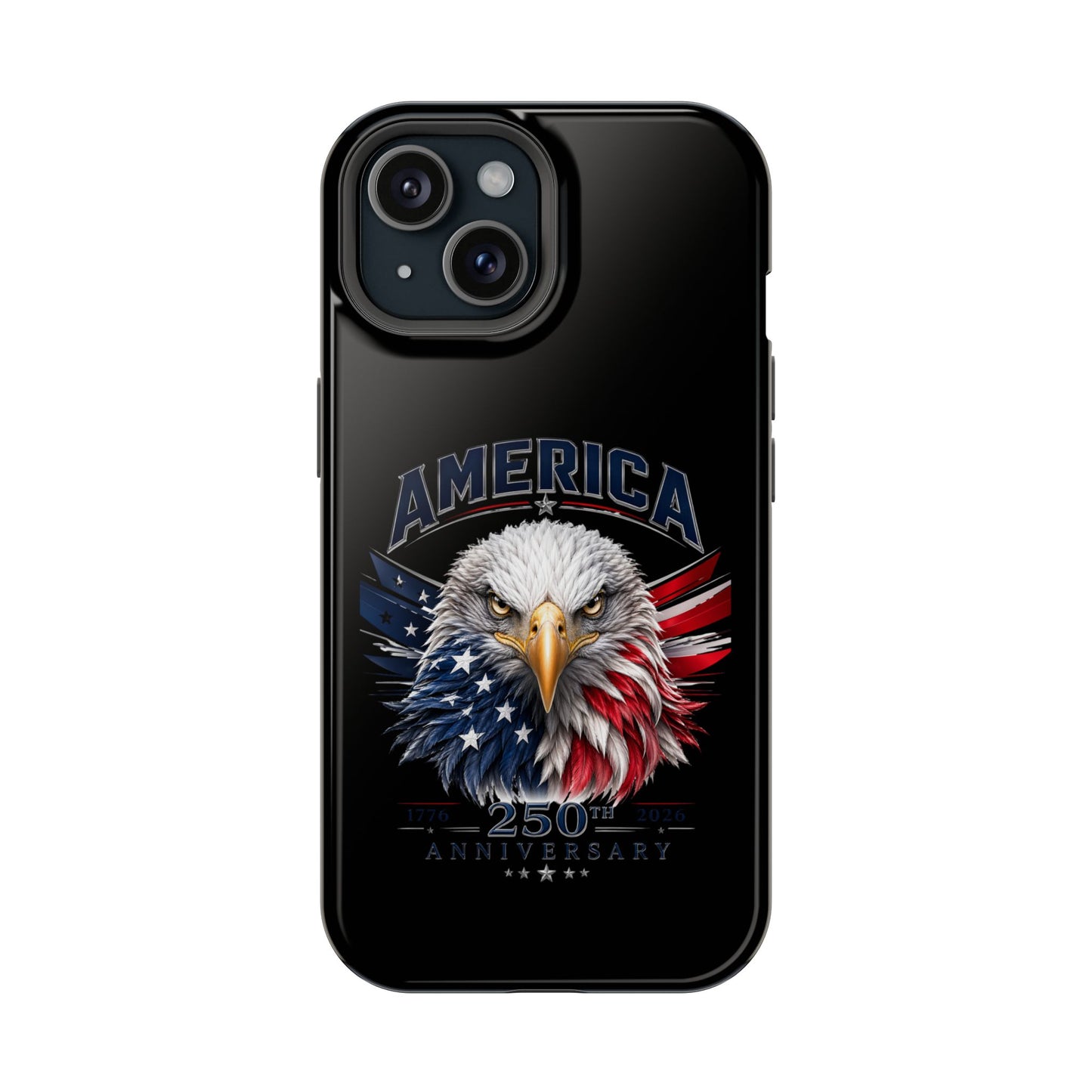 America 250th Anniversary Magnetic Tough Cases for iPhone & Samsung, Black