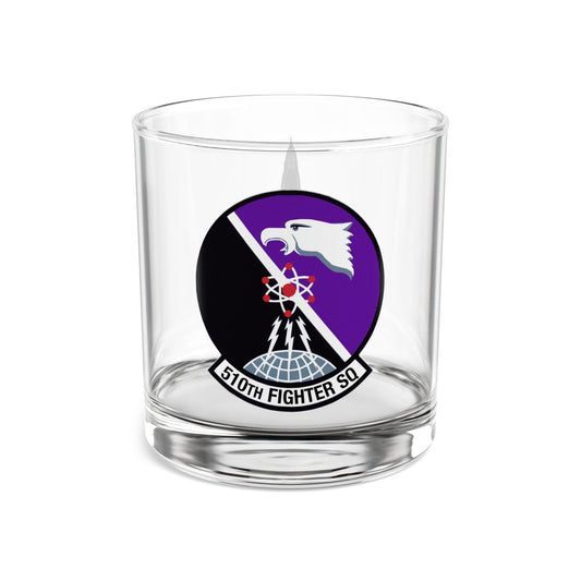 510FS "Buzzards" Rocks Glass, 10oz with F-16