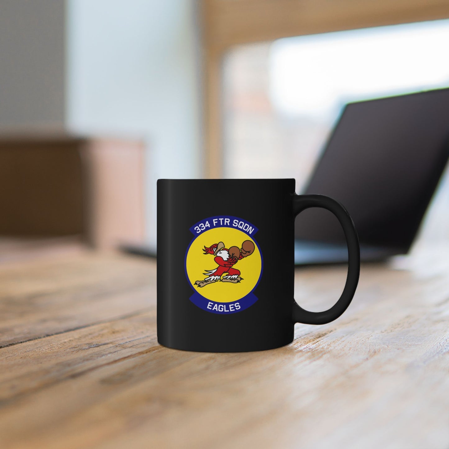 334FS & F-15E Front Silhouette 11oz Black Mug