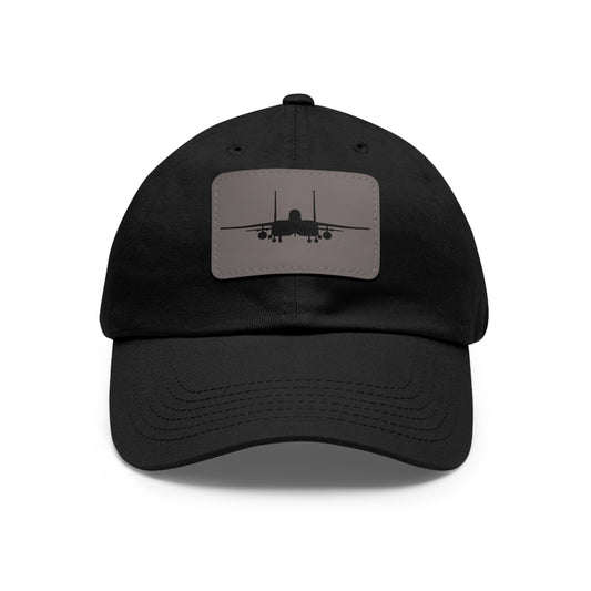 F-15E Silhouette Leather Patch Hat, Multiple Colors