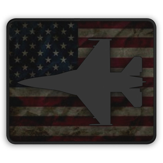 Gaming Mouse Pad, F-16 & Flag