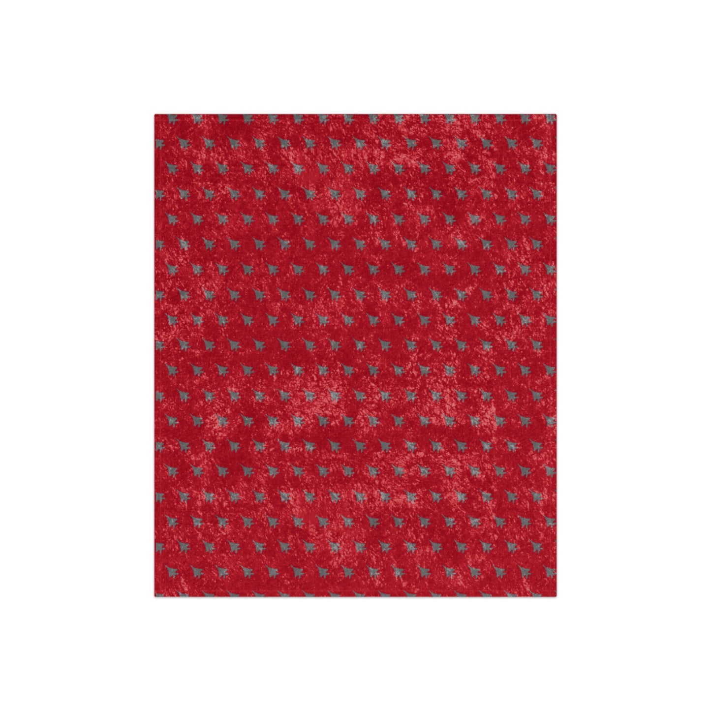 F-15E Crushed Velvet Blanket, Dark Red, 50" x 60"