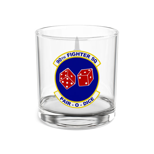 90FS "Pair-O-Dice" Rocks Glass, 10oz with F-22