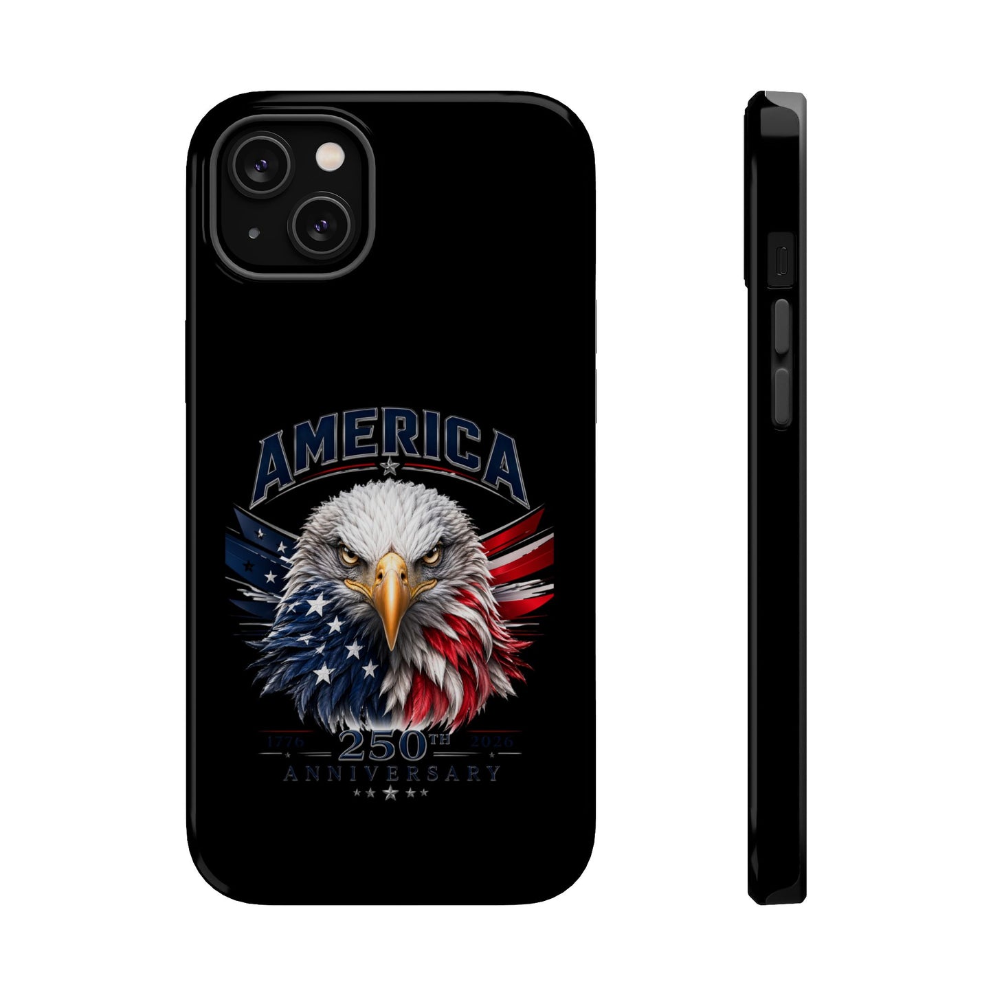 America 250th Anniversary Magnetic Tough Cases for iPhone & Samsung, Black
