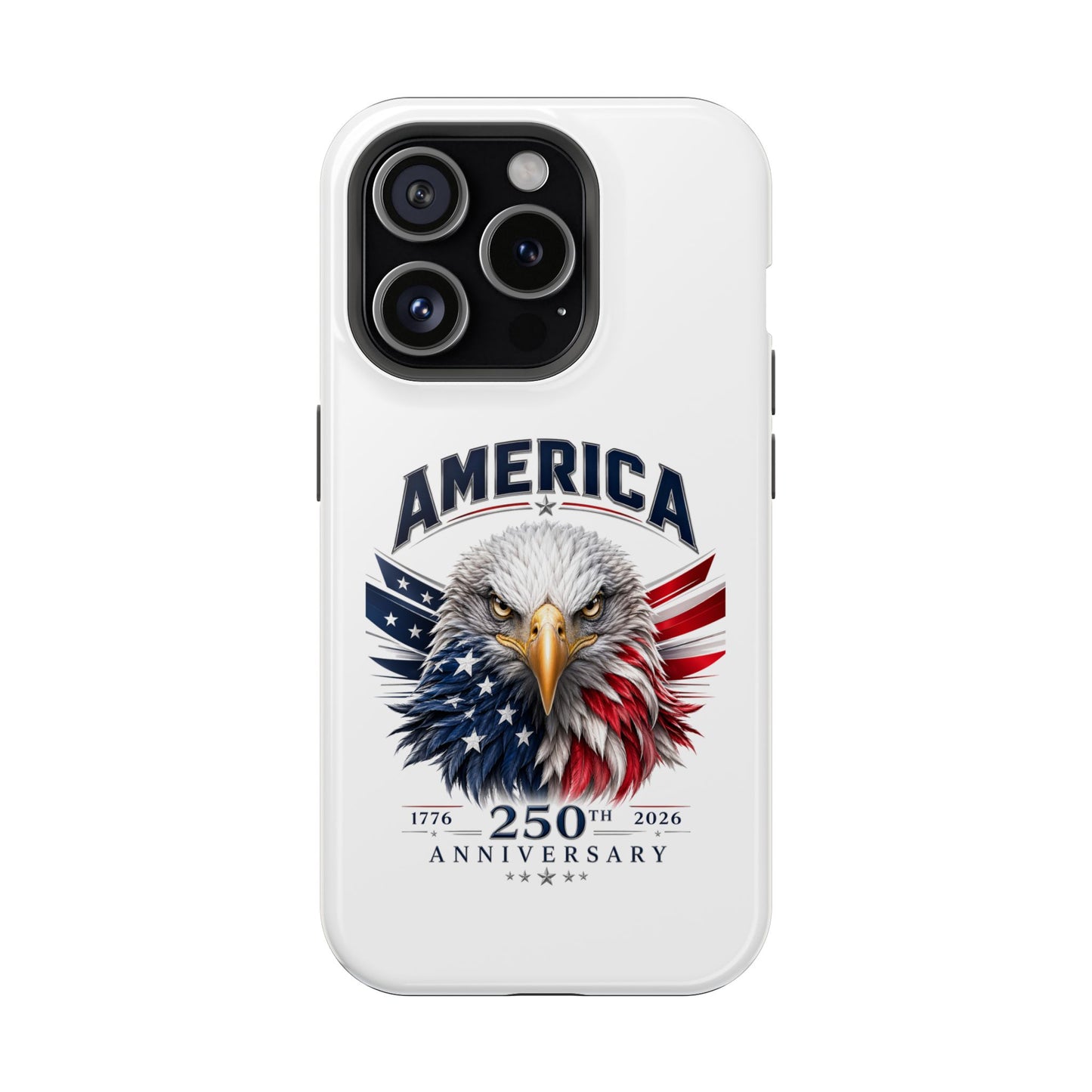America 250th Anniversary Magnetic Tough Cases for iPhone & Samsung, White