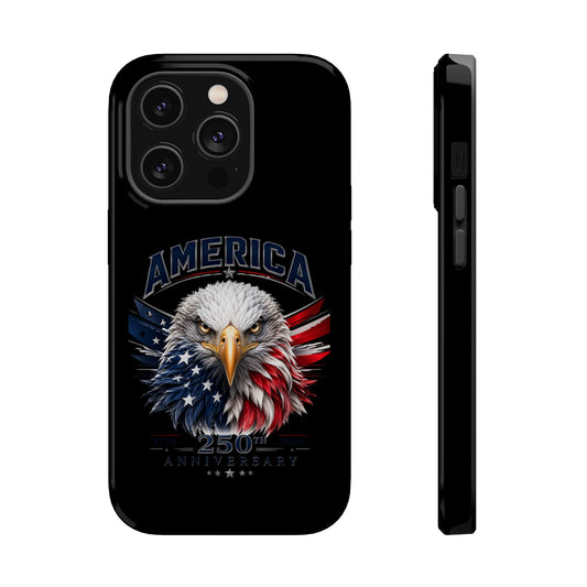 America 250th Anniversary Magnetic Tough Cases for iPhone & Samsung, Black