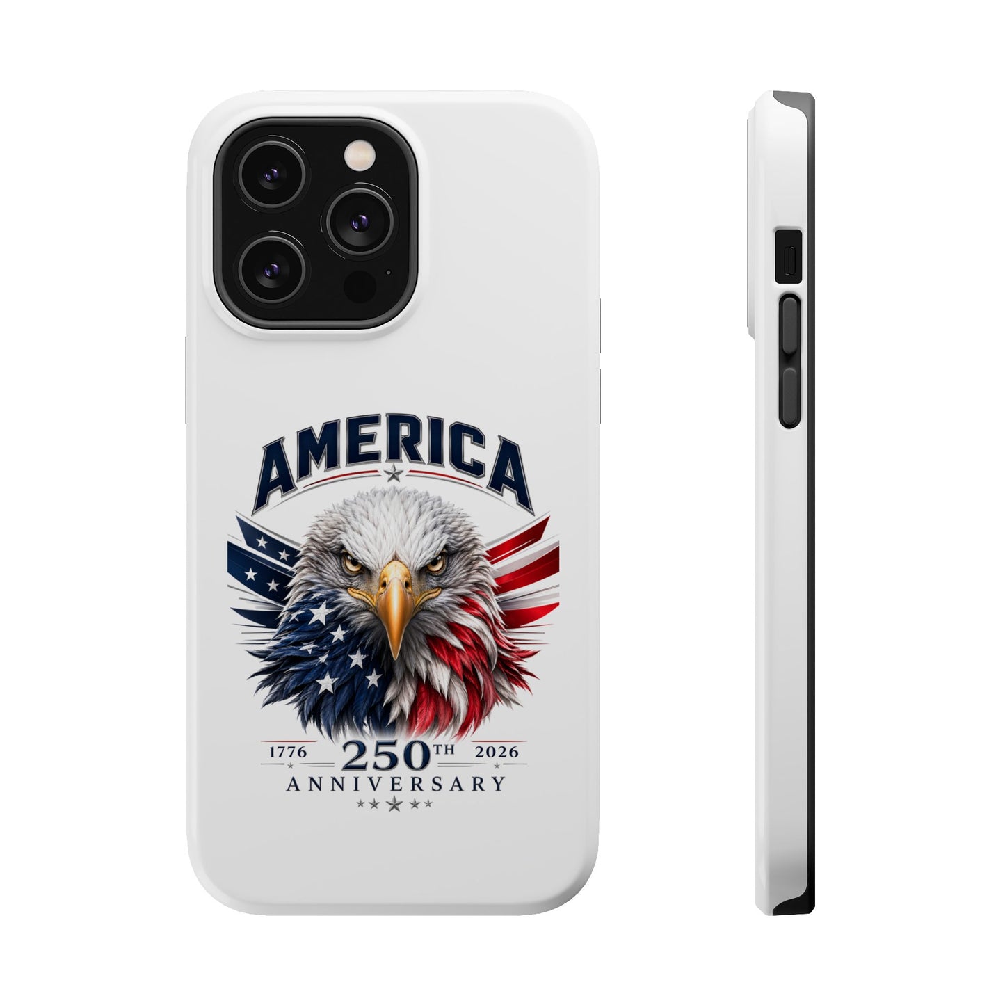America 250th Anniversary Magnetic Tough Cases for iPhone & Samsung, White
