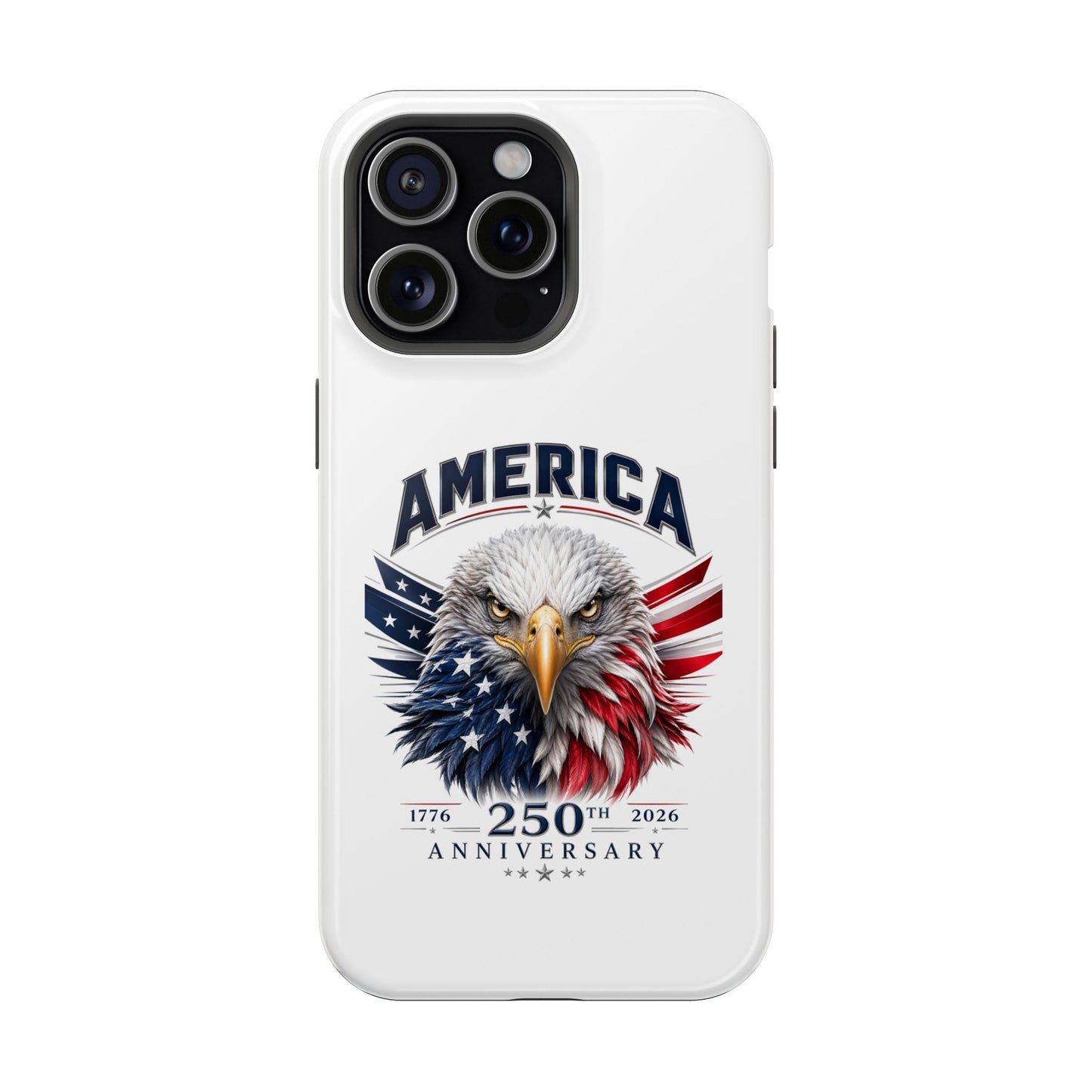 America 250th Anniversary Magnetic Tough Cases for iPhone & Samsung, White