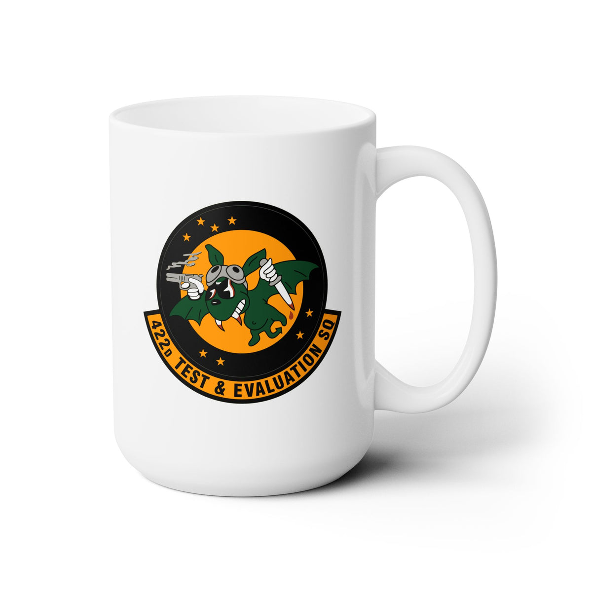 422TES & F-15E Front Silhouette Ceramic Mug 15oz