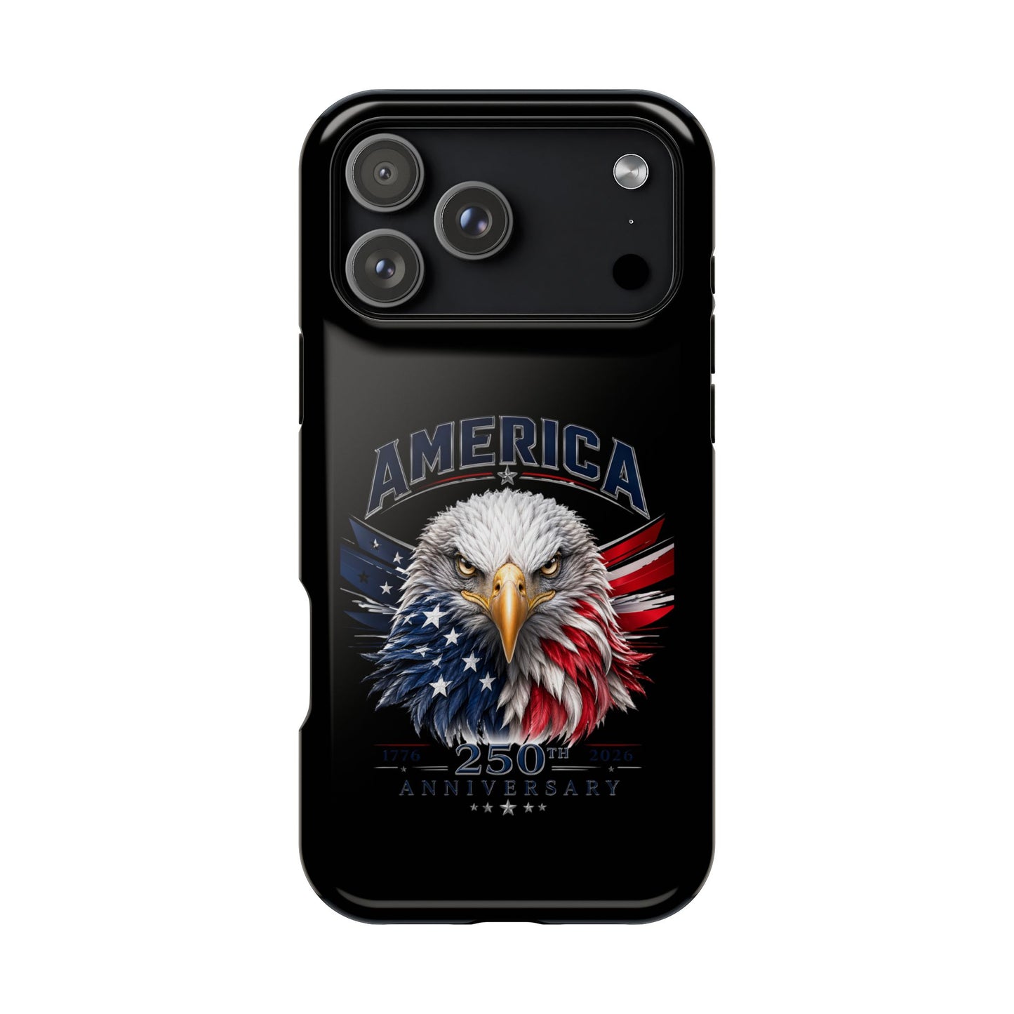 America 250th Anniversary Magnetic Tough Cases for iPhone & Samsung, Black