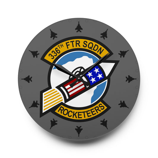 336FS "Rocketeers" Acrylic Wall Clock, Round or Square Options