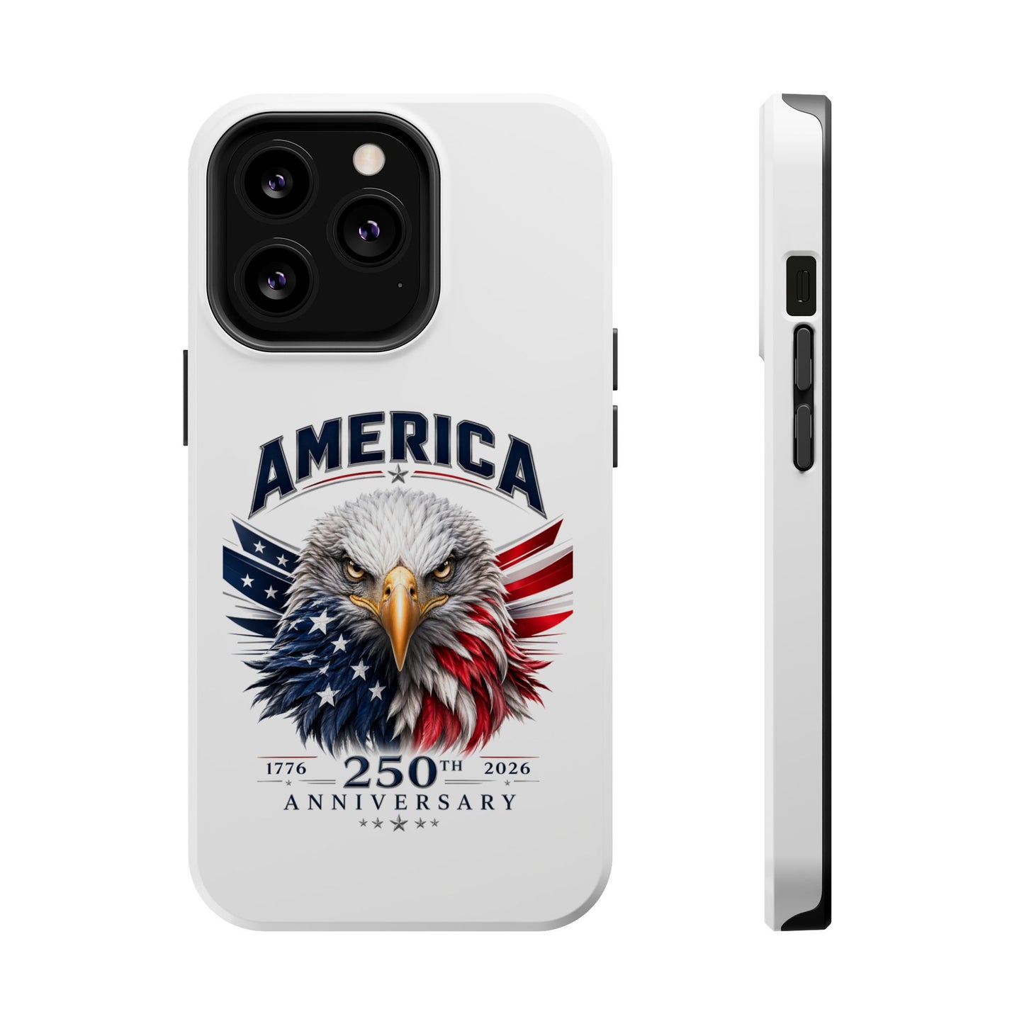 America 250th Anniversary Magnetic Tough Cases for iPhone & Samsung, White