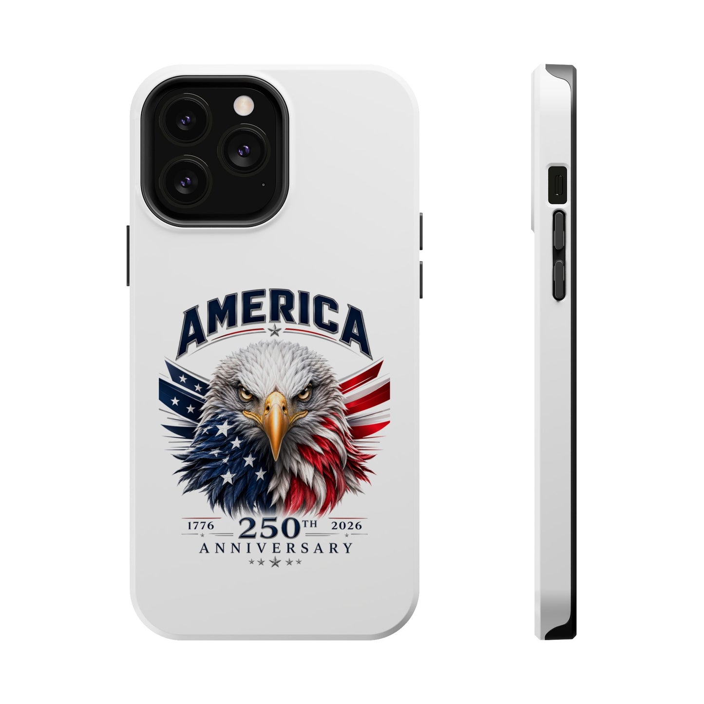 America 250th Anniversary Magnetic Tough Cases for iPhone & Samsung, White
