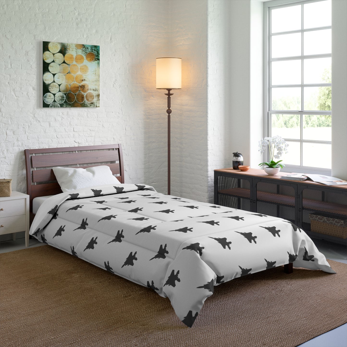 F-15E Comforter, White, Multiple Sizes Available