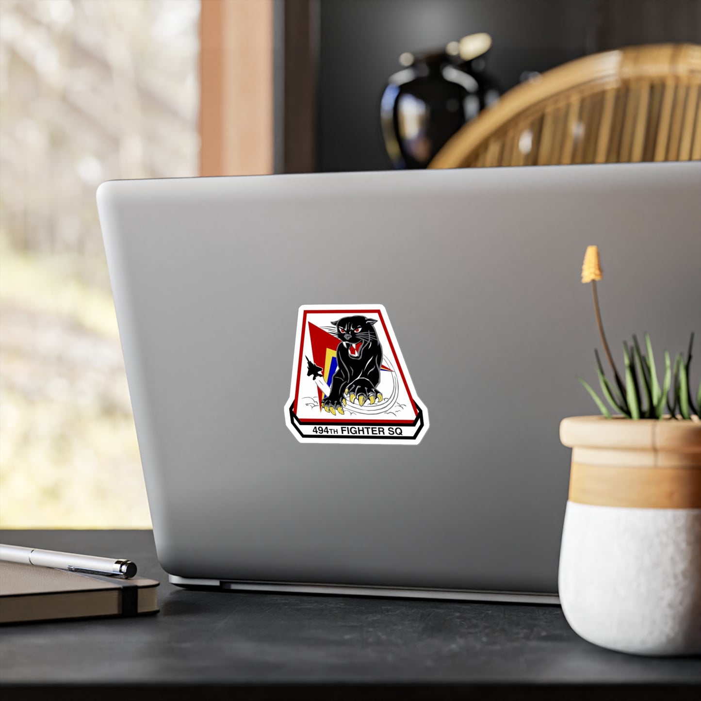 494FS "Panthers" Trapezoid Vinyl Decal, Indoor/Outdoor, 4 Sizes Available