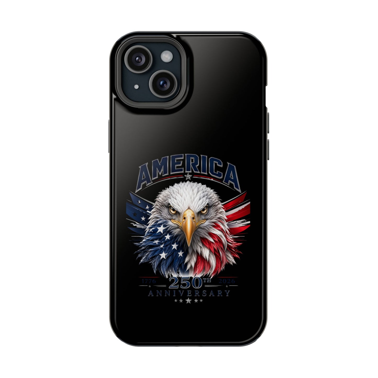 America 250th Anniversary Magnetic Tough Cases for iPhone & Samsung, Black