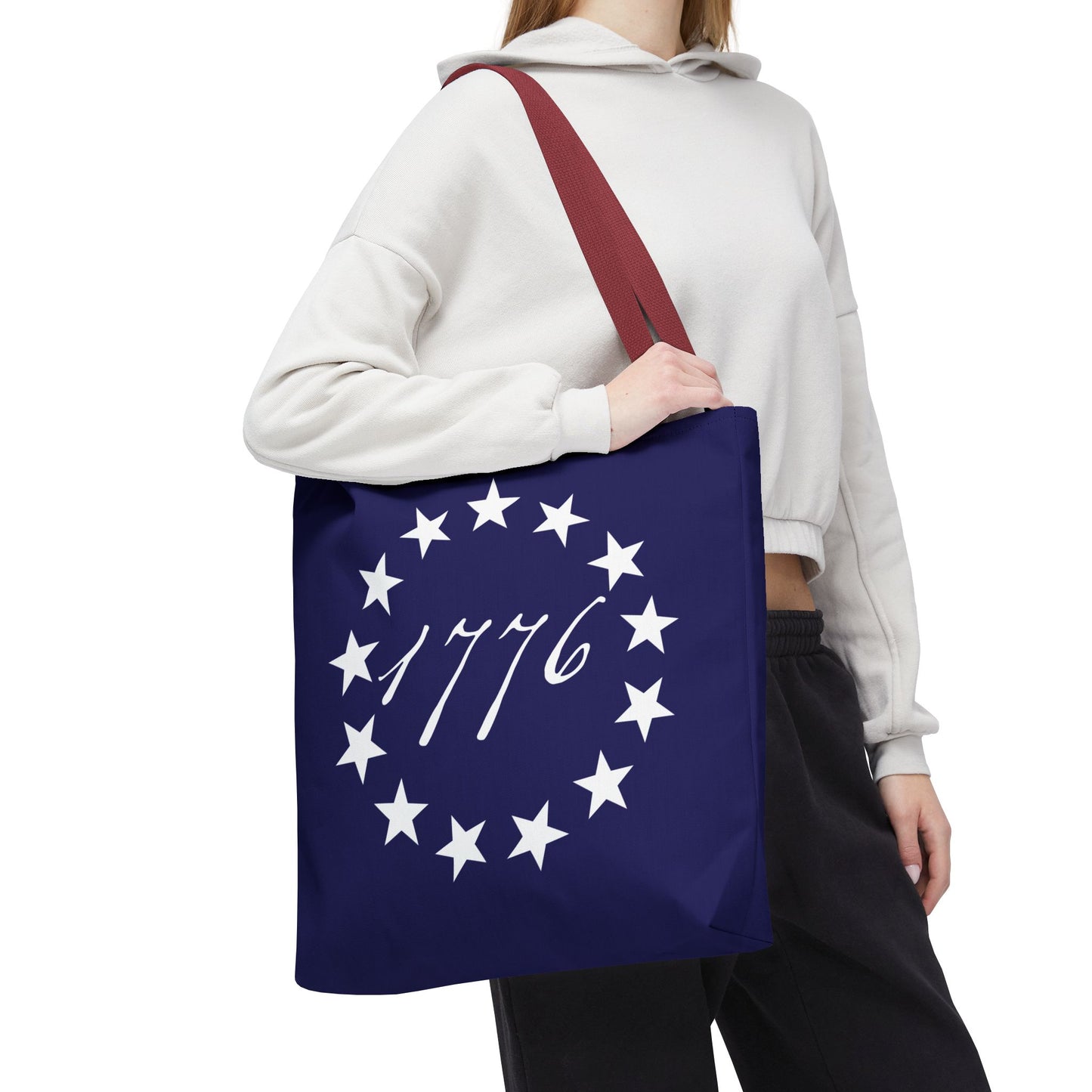 1776 Betsy Ross Flag Tote Bag — Patriotic Independence Day Grocery & Beach Tote