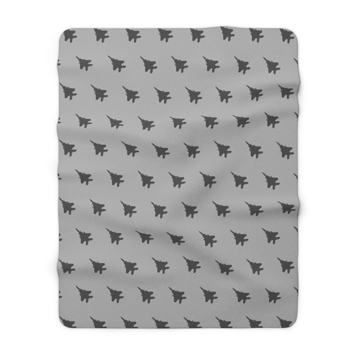 F-15E Sherpa Fleece Blanket, Light Gray