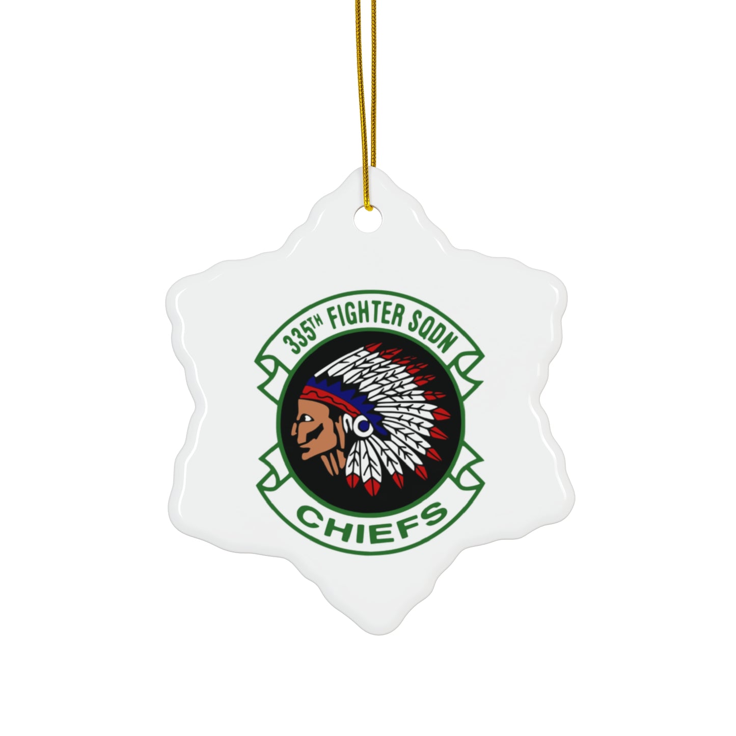 335FS "Chiefs" Ceramic Ornament, Circle or Snowflake Shape