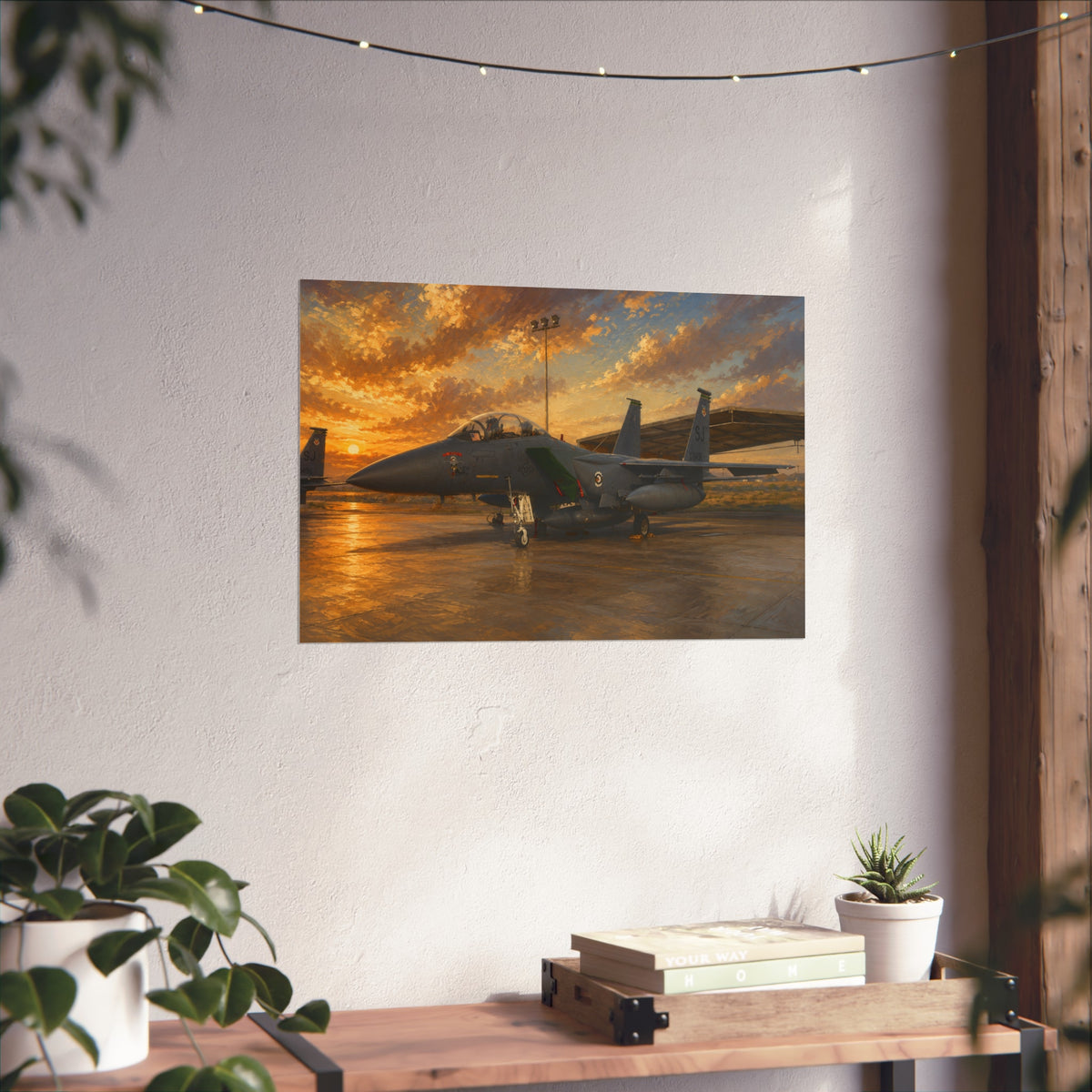 F-15E Fighter Jet Ready to Redeploy Fine Art Poster — F-15E Military Aviation Print
