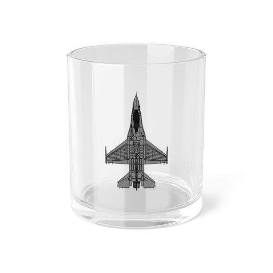 F-16 "Viper", Top View, Bar Glass, 10oz