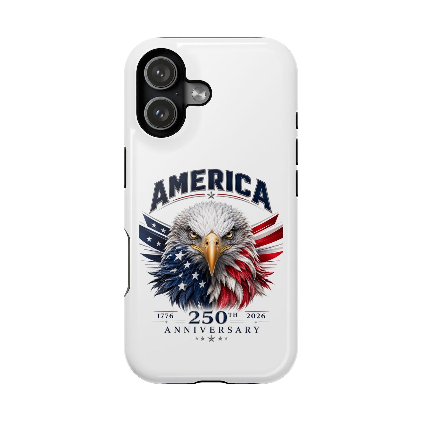 America 250th Anniversary Magnetic Tough Cases for iPhone & Samsung, White