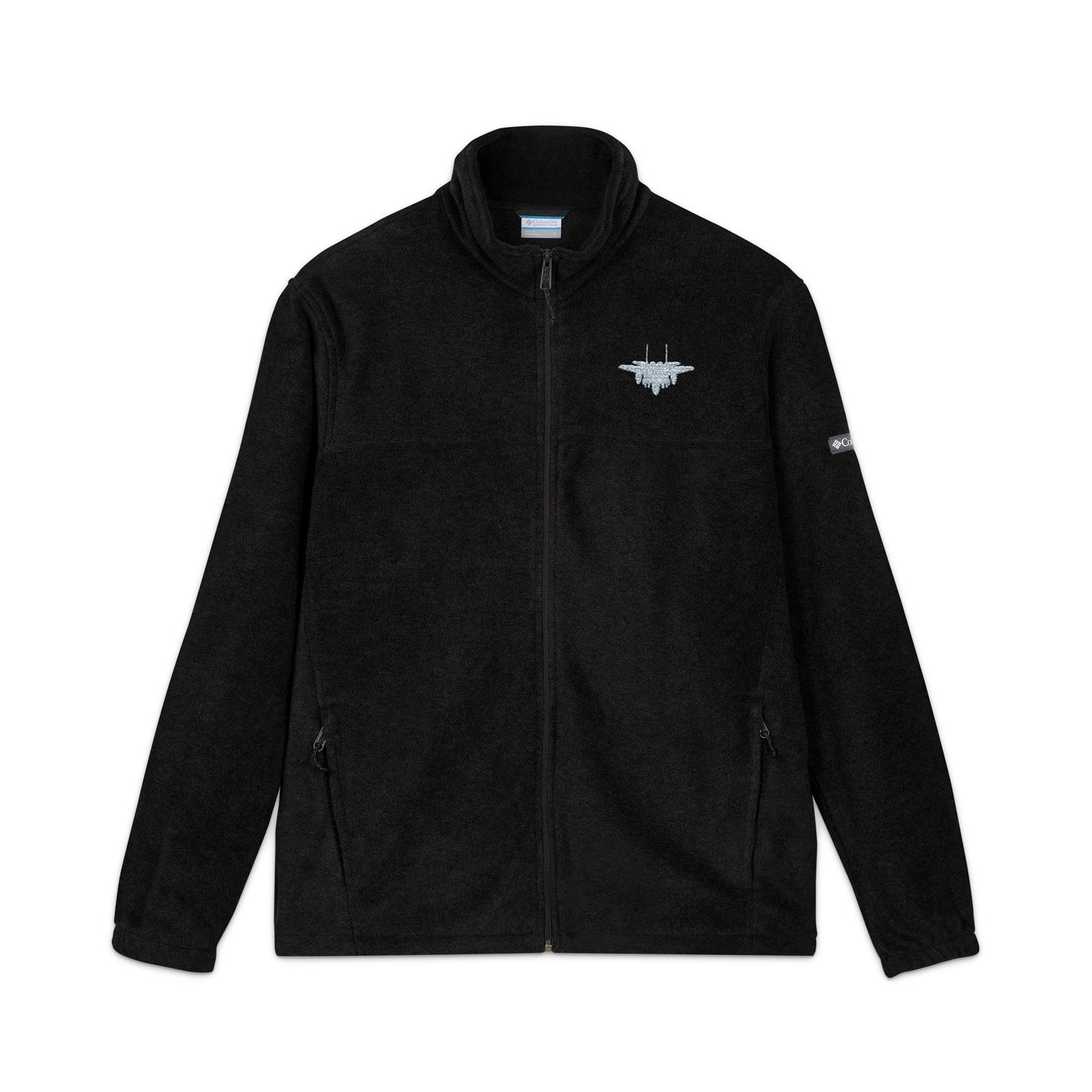F-15E Angled Front Silhouette Embroidered Columbia Fleece Jacket
