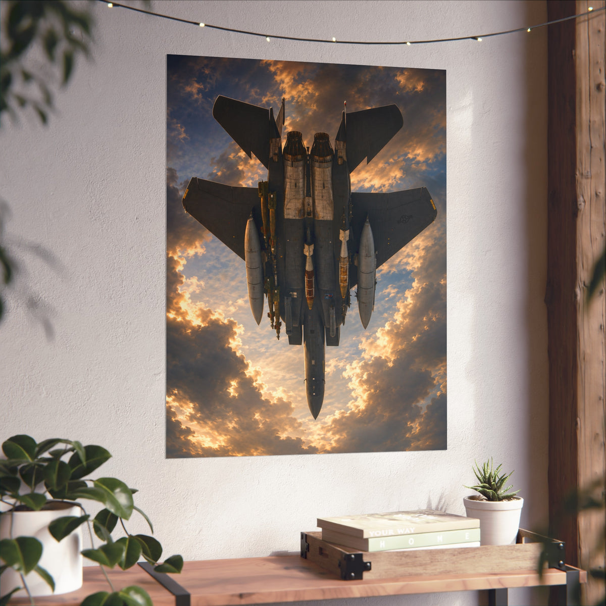 Copy of Fighter Jet Sunset Fine Art Poster — Military Aircraft Wall Art