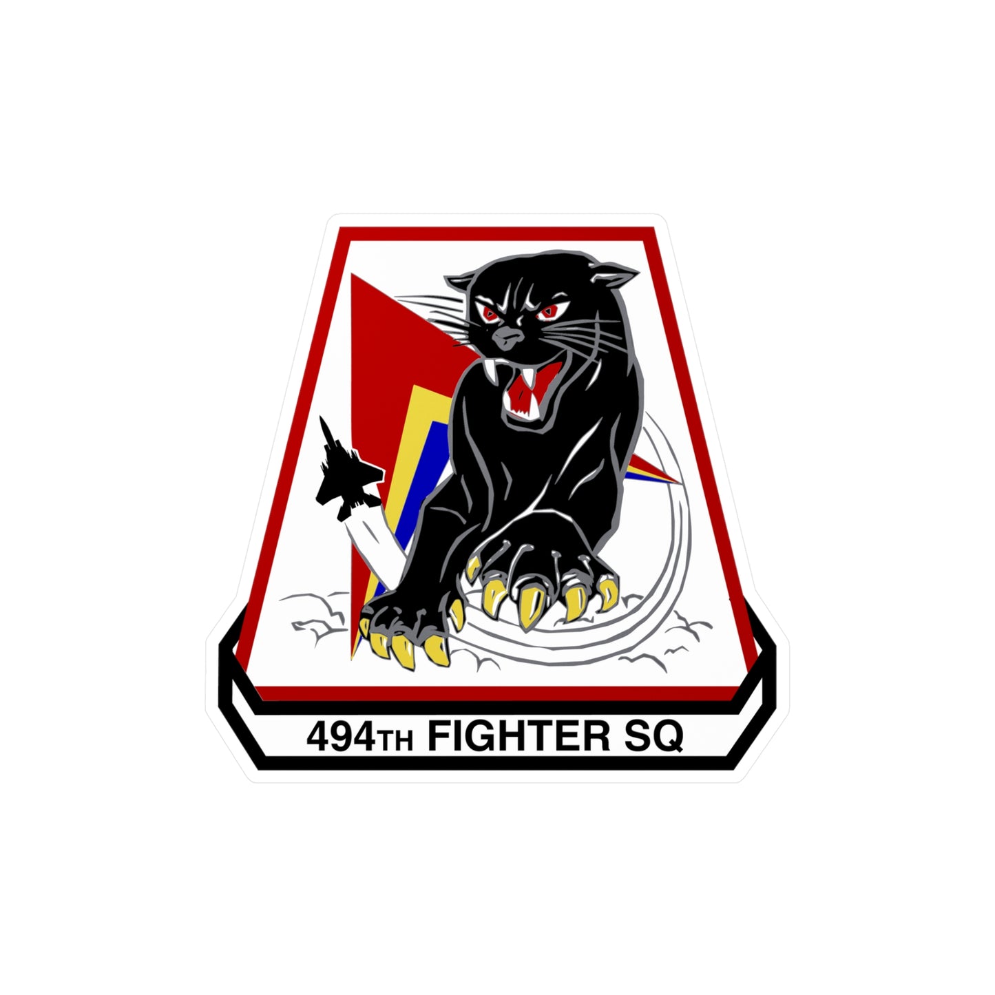 494FS "Panthers" Trapezoid Vinyl Decal, Indoor/Outdoor, 4 Sizes Available