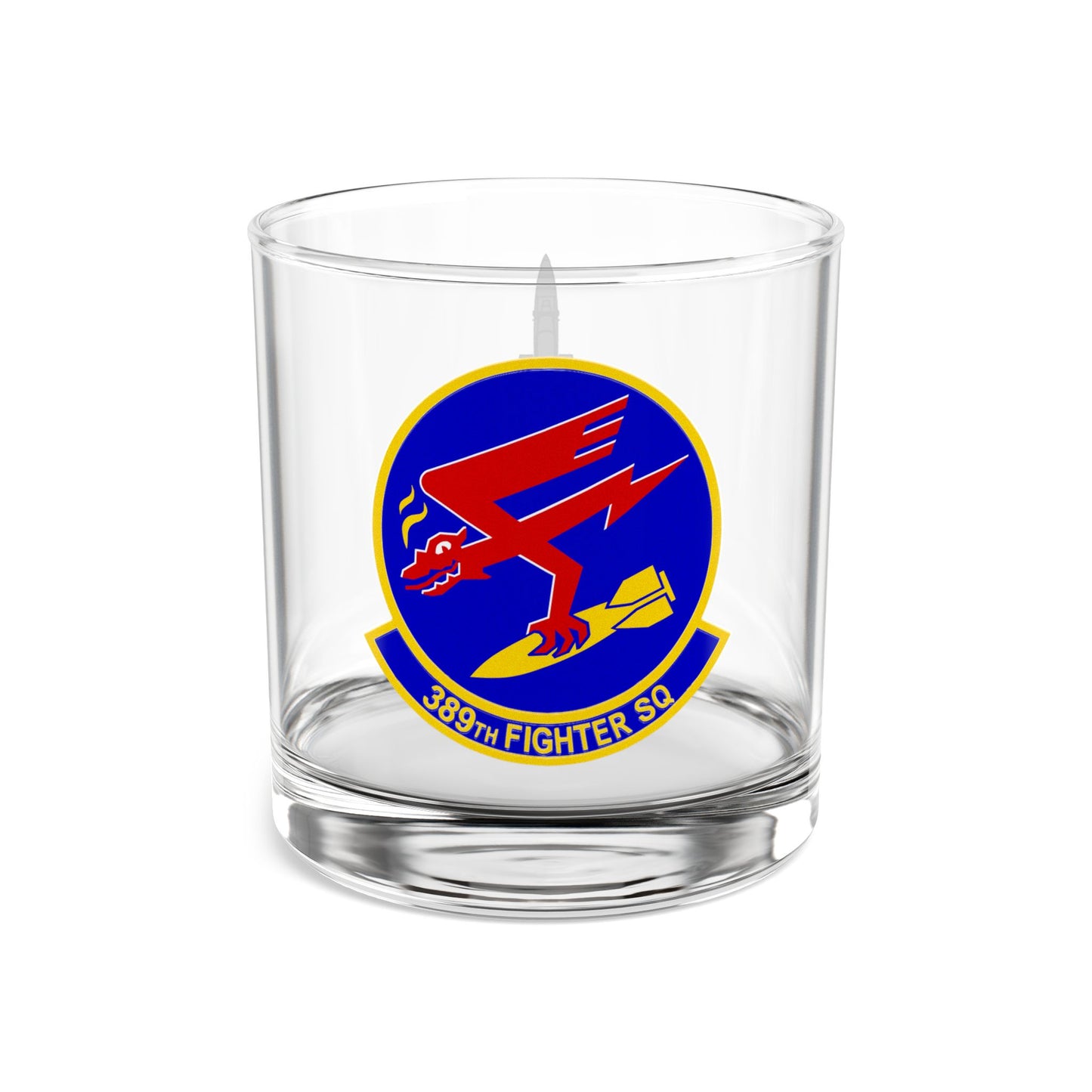 389FS "T-Bolts" Rocks Glass, 10oz with F-15E