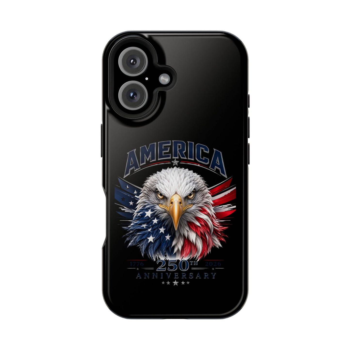 America 250th Anniversary Magnetic Tough Cases for iPhone & Samsung, Black