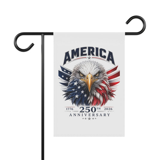 Patriotic Eagle Garden Flag – "America 250th Anniversary" Decorative House Banner