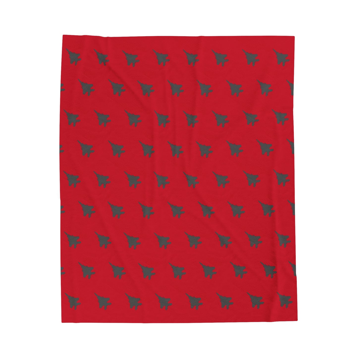 F-15 Velveteen Plush Blanket, Red